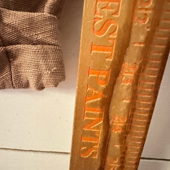 ARITZIA WILFRED 6 Earthy pink linen bland tie waist hidden buttonfly crop jogger - Picture 12 of 14